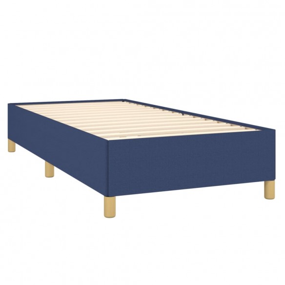 Cadre de lit avec matelas Bleu 80x200 cm Tissu