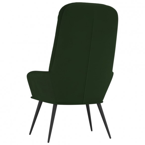 Chaise de relaxation Vert foncé Velours