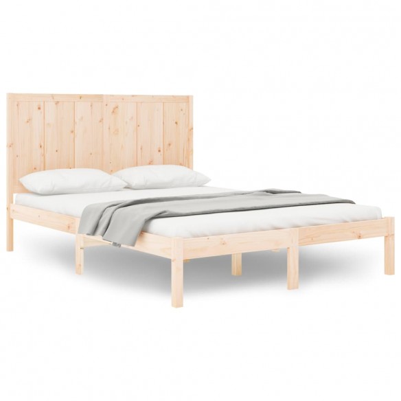 Cadre de lit bois de pin massif 150x200 cm très grand