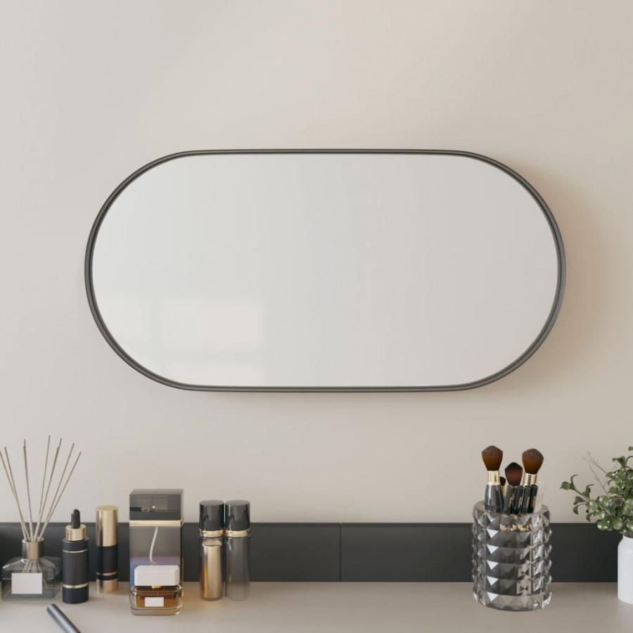 Miroir mural Noir 20x40 cm Ovale