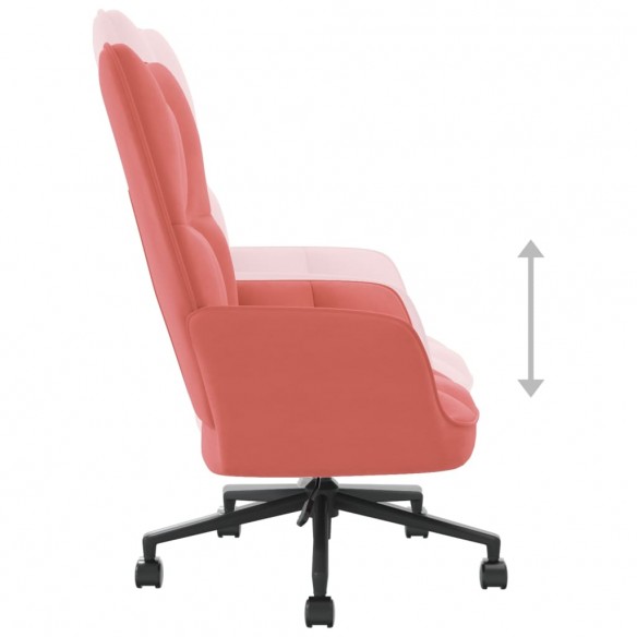 Chaise de relaxation Rose Velours