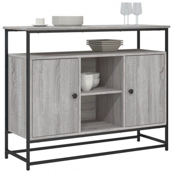 Buffet sonoma gris 100x35x80 cm bois d'ingénierie