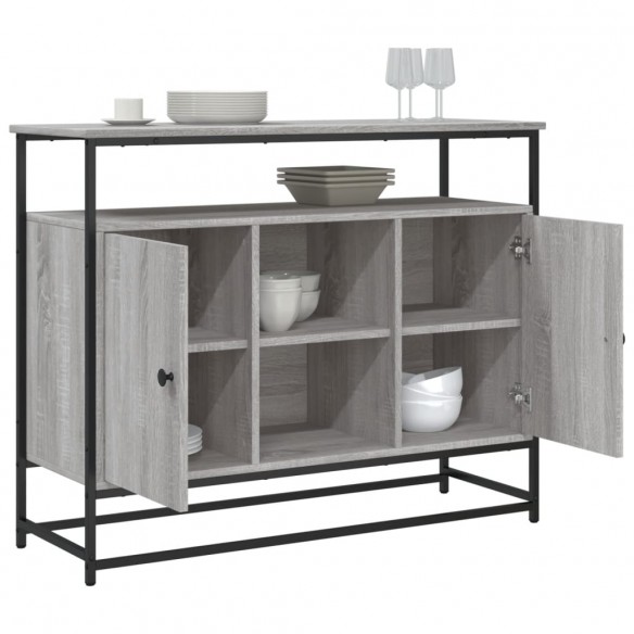 Buffet sonoma gris 100x35x80 cm bois d'ingénierie