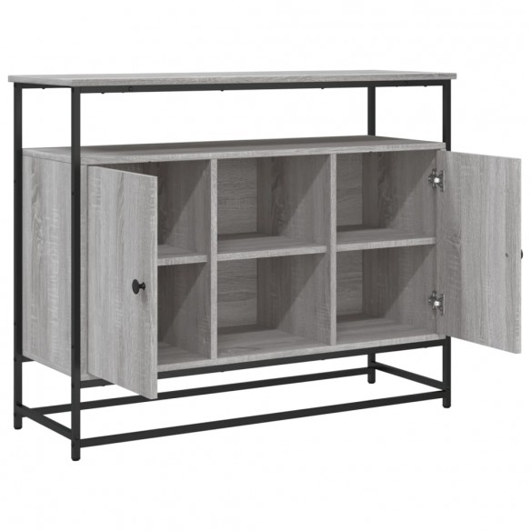 Buffet sonoma gris 100x35x80 cm bois d'ingénierie