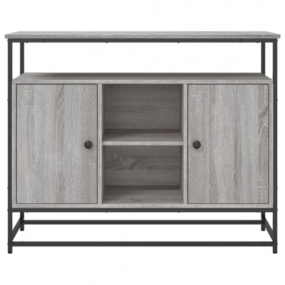 Buffet sonoma gris 100x35x80 cm bois d'ingénierie