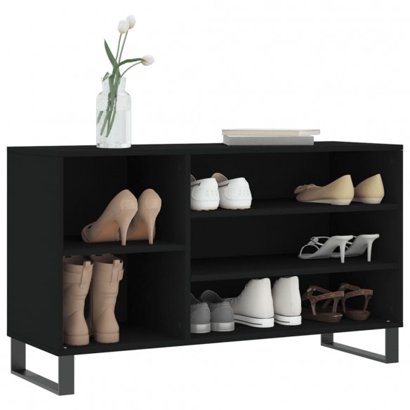 Armoire à chaussures Noir 102x36x60 cm Bois d'ingénierie