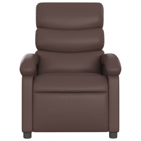 Fauteuil de massage inclinable Marron Similicuir