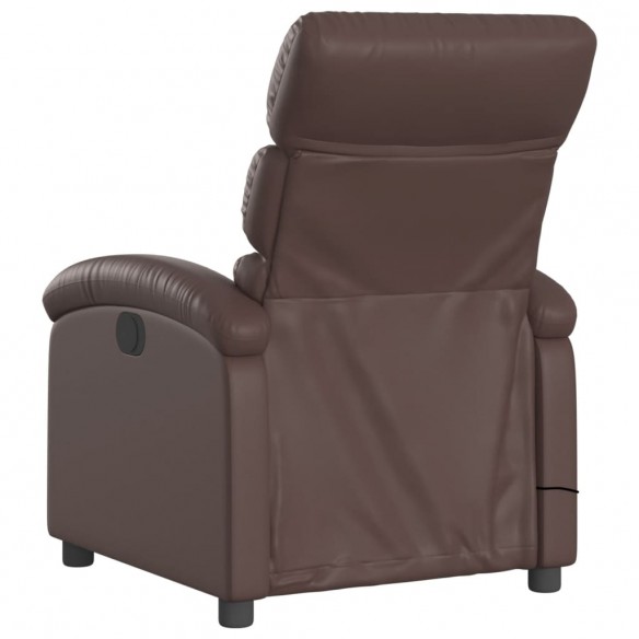 Fauteuil de massage inclinable Marron Similicuir