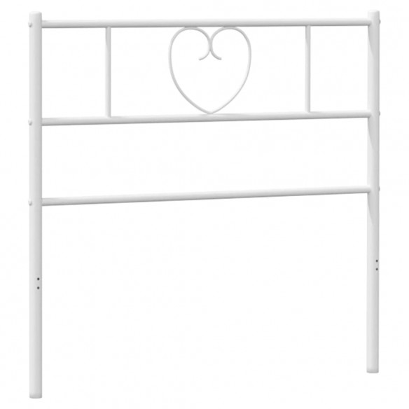 Tête de lit métal blanc 80 cm