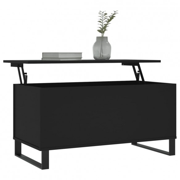 Table basse Noir 90x44,5x45 cm Bois d'ingénierie