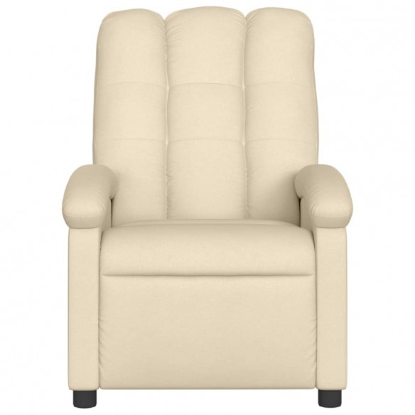 Fauteuil de massage inclinable Crème Tissu