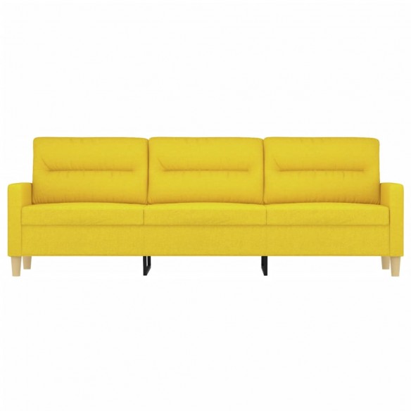 Canapé à 3 places Jaune clair 180 cm Tissu