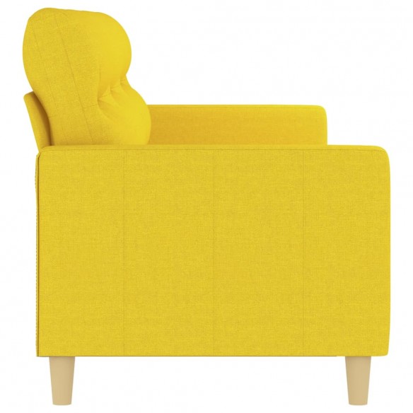 Canapé à 3 places Jaune clair 180 cm Tissu