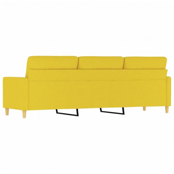 Canapé à 3 places Jaune clair 180 cm Tissu