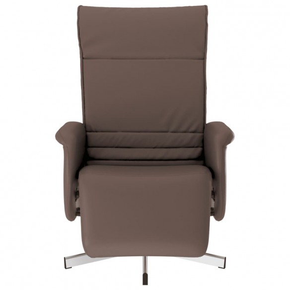 Fauteuil inclinable avec repose-pieds marron similicuir