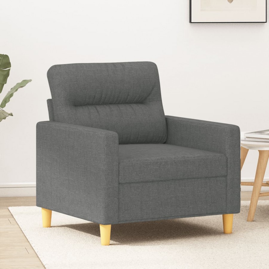 Fauteuil Gris foncé 60 cm Tissu