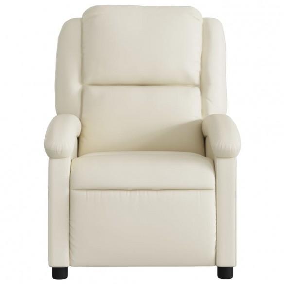 Fauteuil inclinable de massage Crème Similicuir