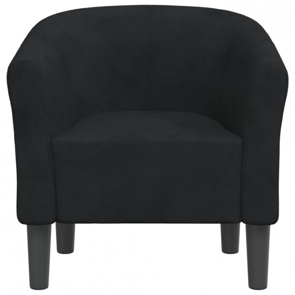 Fauteuil cabriolet noir velours