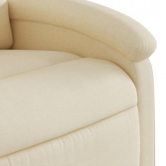 Fauteuil inclinable Crème Tissu