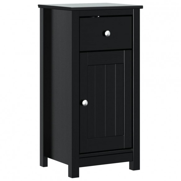 Armoire de salle de bain BERG noir 40x34x80 cm pin massif