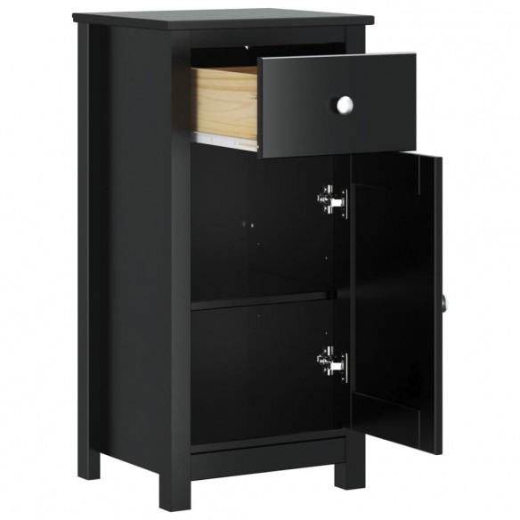 Armoire de salle de bain BERG noir 40x34x80 cm pin massif