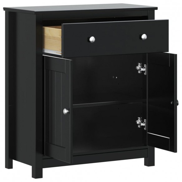 Armoire de salle de bain BERG noir 69,5x34x80 cm pin massif