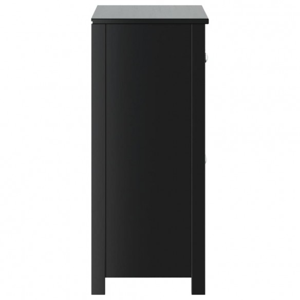 Armoire de salle de bain BERG noir 69,5x34x80 cm pin massif