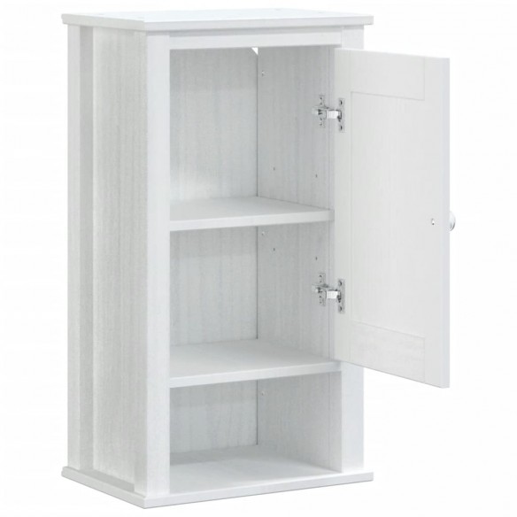 Armoire murale de salle de bain BERG blanc bois de pin massif