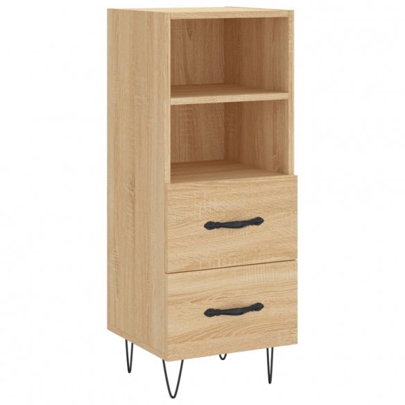 Buffet haut Chêne sonoma 34,5x34x180 cm Bois d'ingénierie