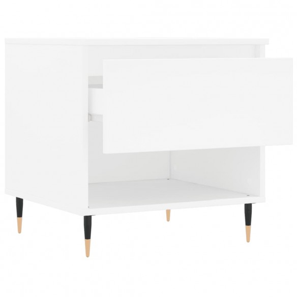 Table basse blanc 50x46x50 cm bois d’ingénierie
