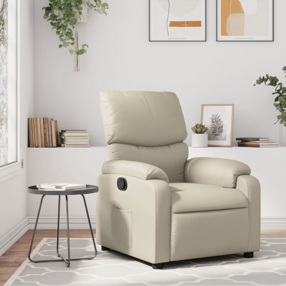 Fauteuil inclinable Crème Similicuir