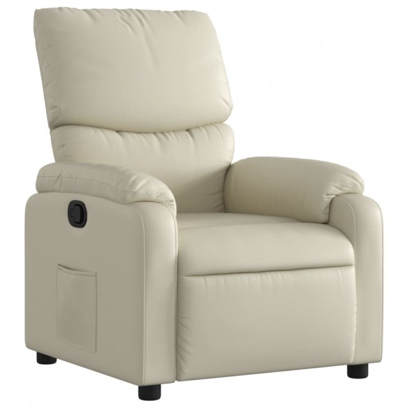 Fauteuil inclinable Crème Similicuir