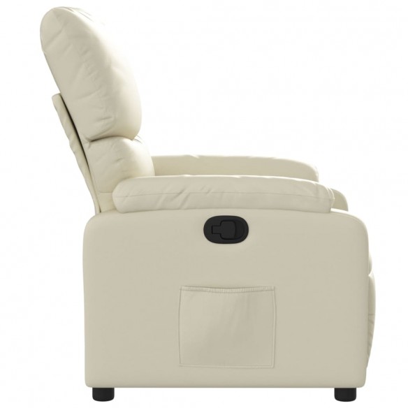 Fauteuil inclinable Crème Similicuir