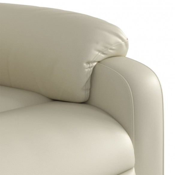 Fauteuil inclinable Crème Similicuir