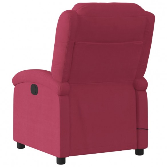 Fauteuil de massage inclinable rouge bordeaux velours