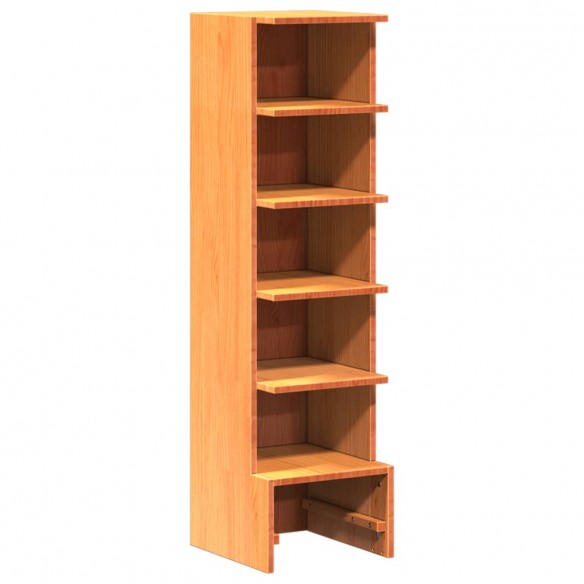 Armoire à chaussures cire marron 28x30x104 cm bois pin massif