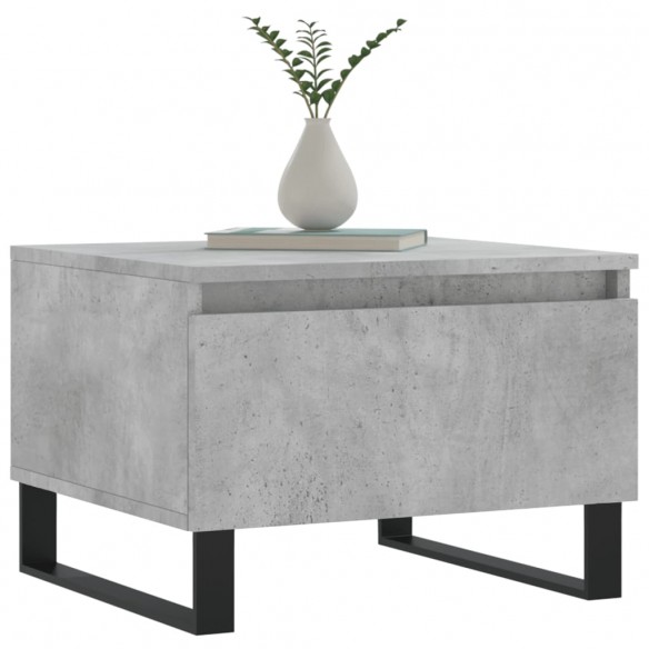 Table basse gris béton 50x46x35 cm bois d'ingénierie