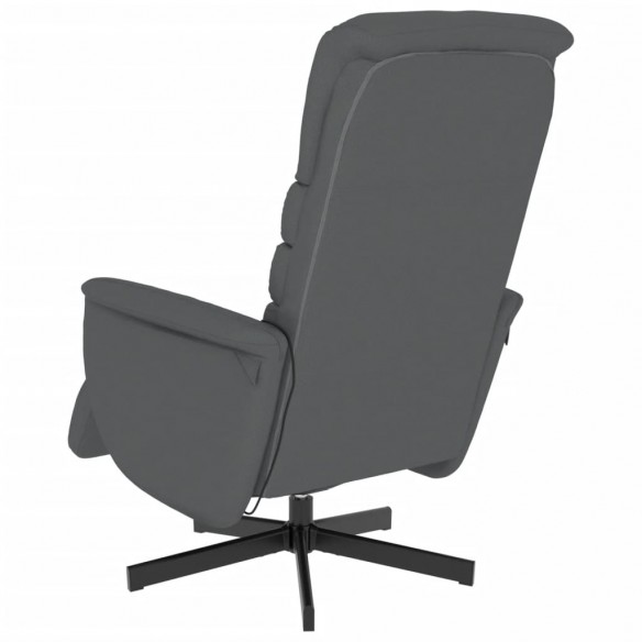 Fauteuil inclinable de massage repose-pieds gris similicuir