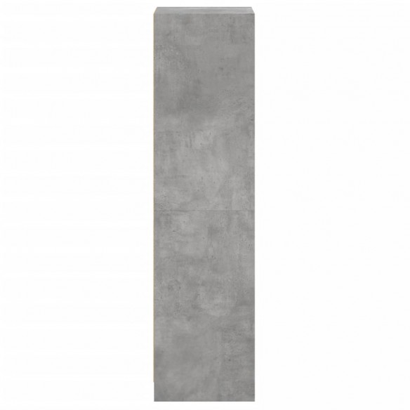 Buffet avec porte en verre gris béton 35x37x142 cm