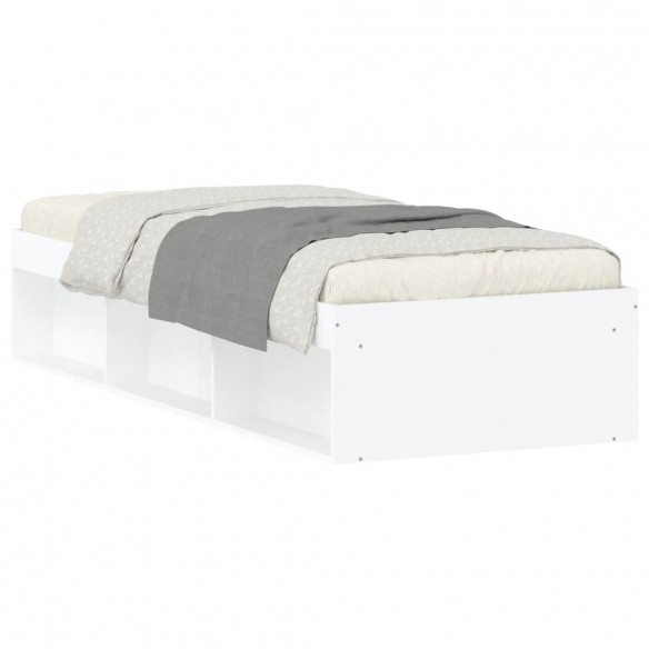 Cadre de lit blanc 75x190 cm petit simple