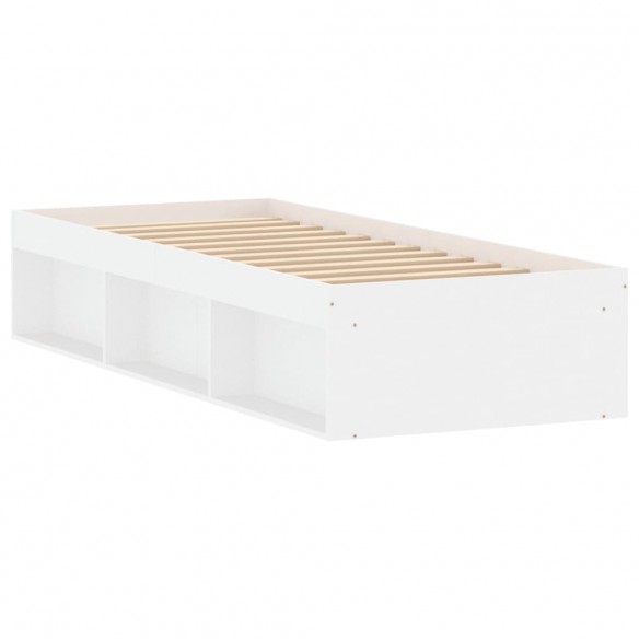 Cadre de lit blanc 75x190 cm petit simple