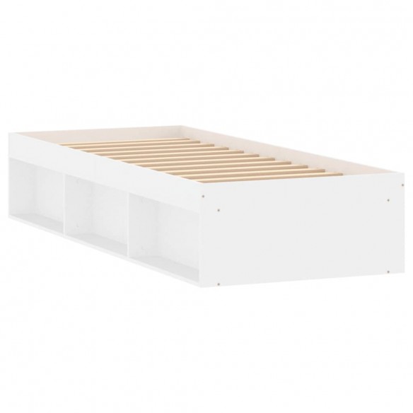 Cadre de lit blanc 75x190 cm petit simple