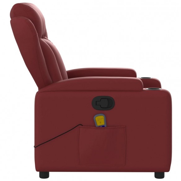 Fauteuil de massage inclinable Rouge bordeaux Similicuir