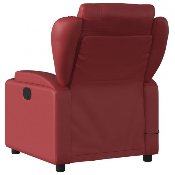 Fauteuil de massage inclinable Rouge bordeaux Similicuir