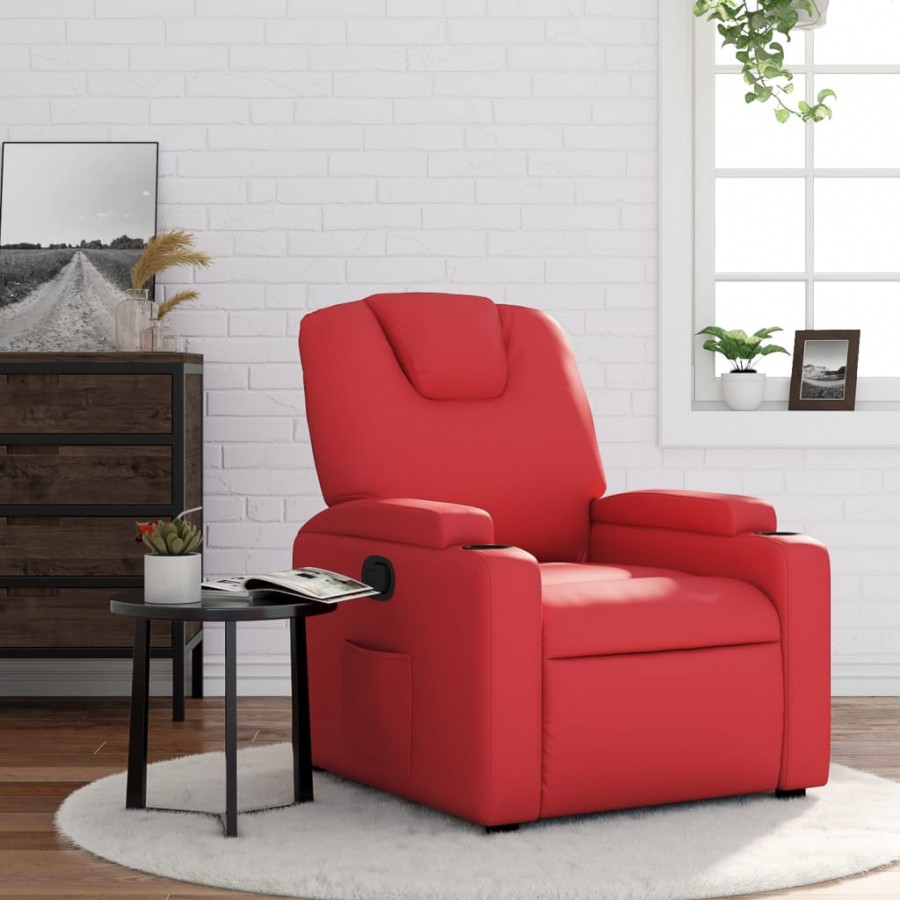 Fauteuil inclinable Rouge Similicuir