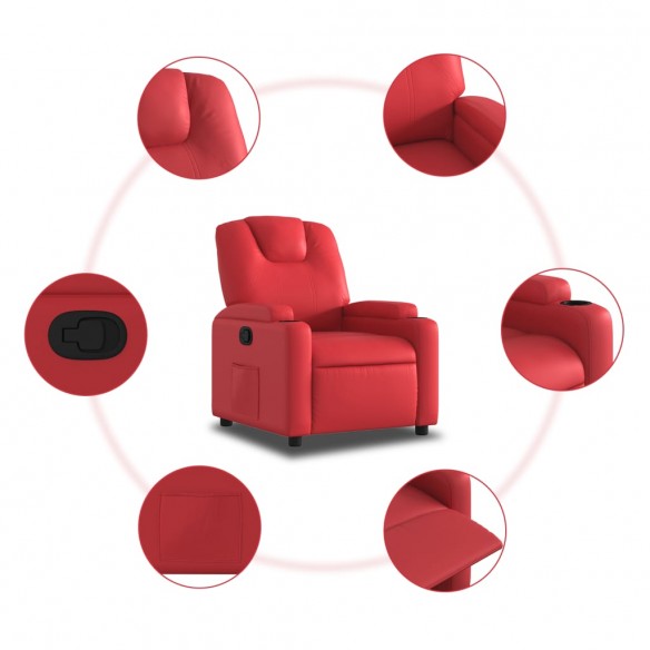 Fauteuil inclinable Rouge Similicuir