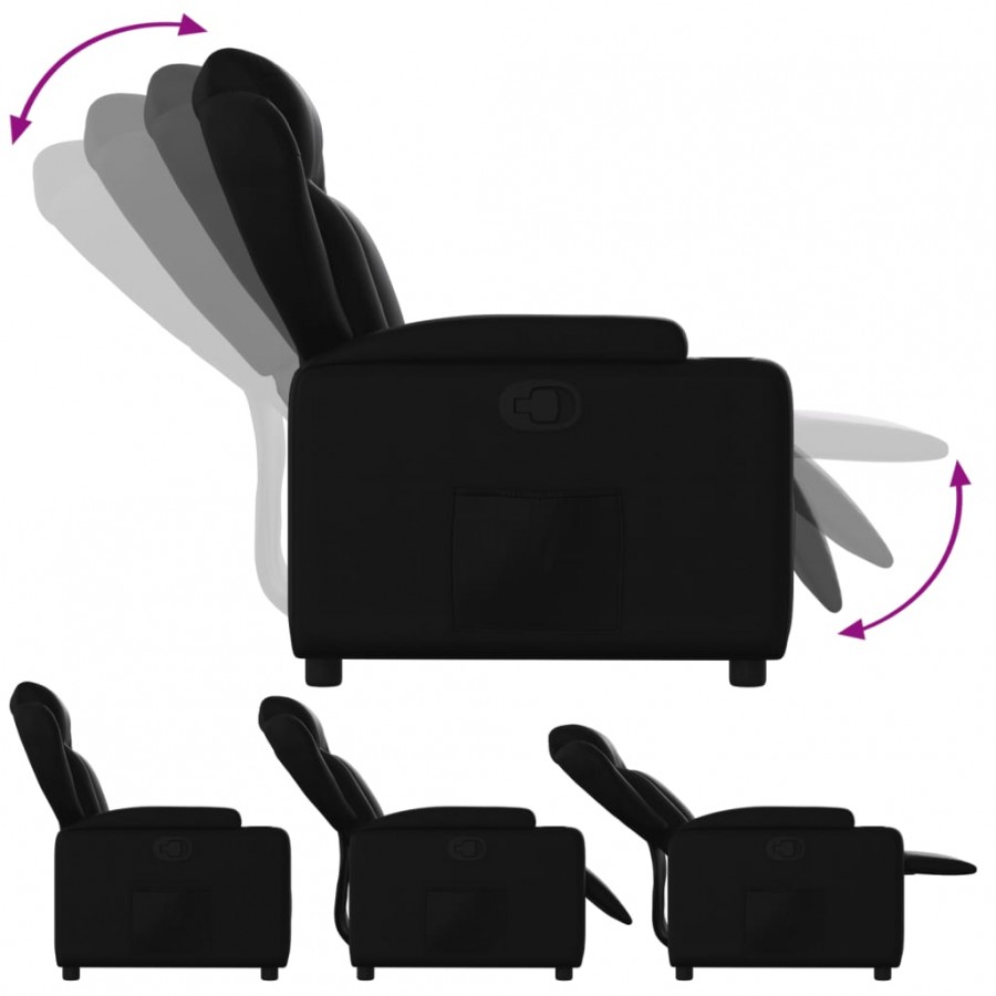 Fauteuil inclinable Noir Similicuir Fauteuil inclinable Noir Similicuir