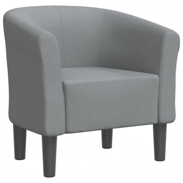 Fauteuil cabriolet gris clair tissu