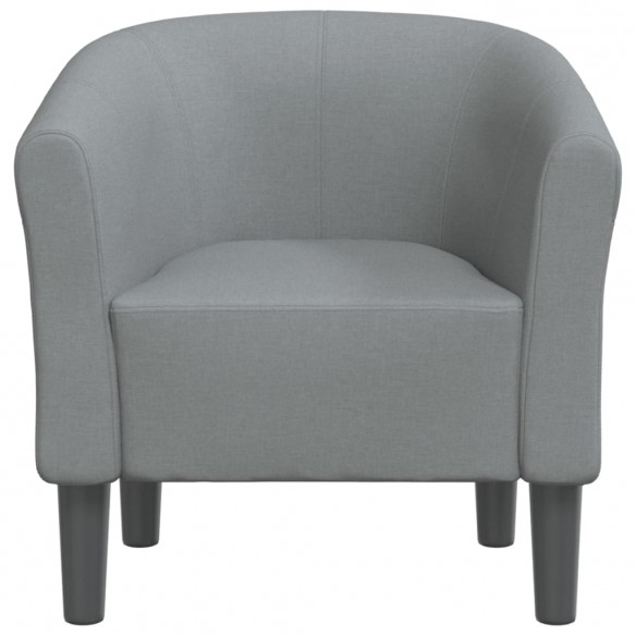 Fauteuil cabriolet gris clair tissu