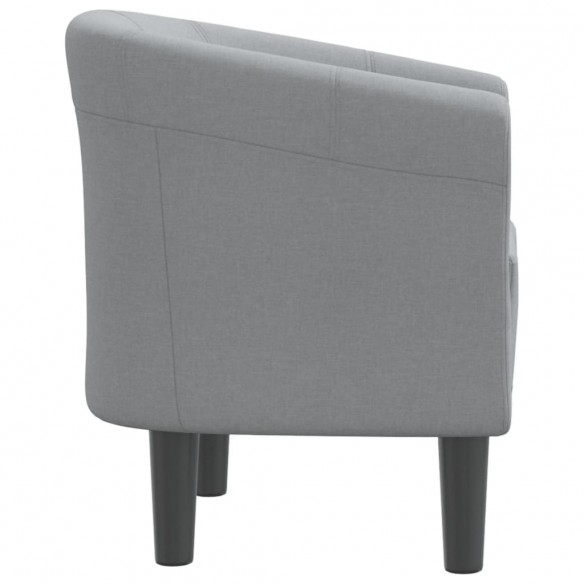 Fauteuil cabriolet gris clair tissu